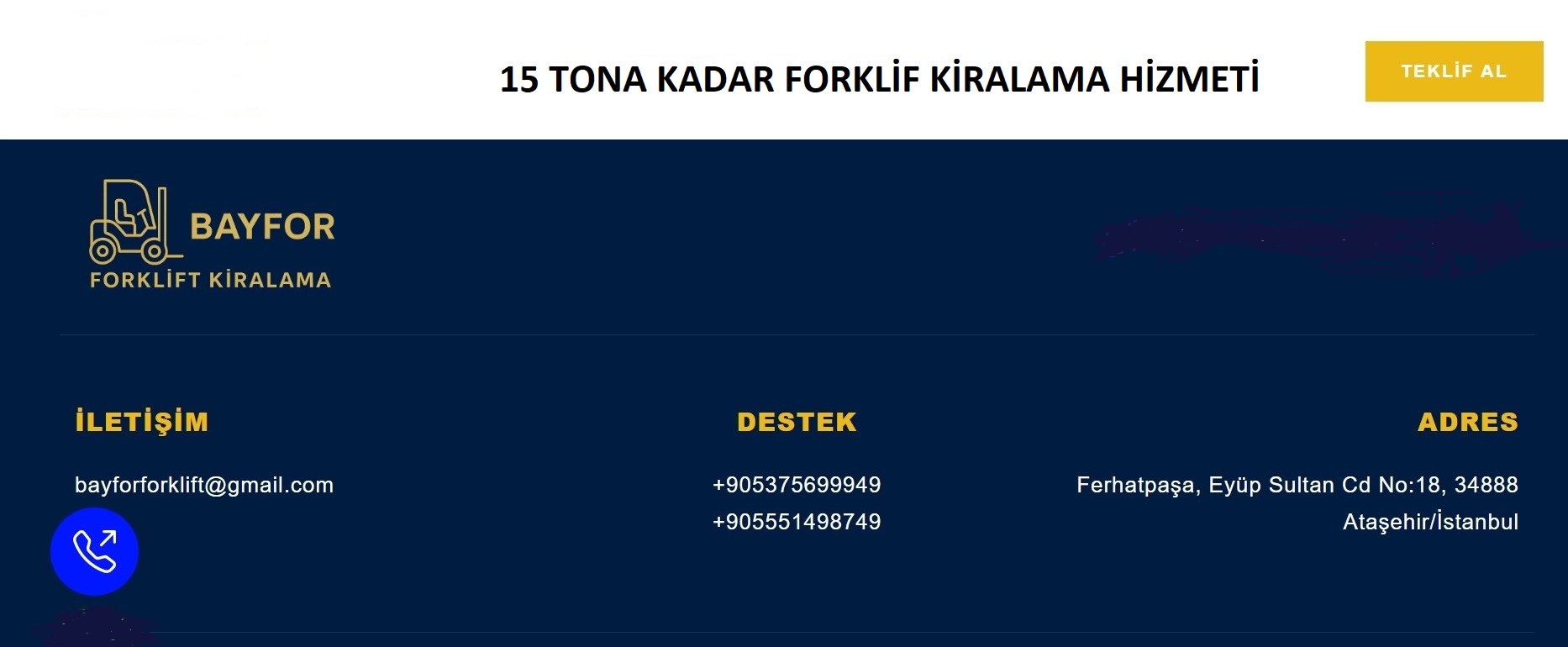 BAYFOR FORKLİFT KİRALAMA HİZMETLERİ