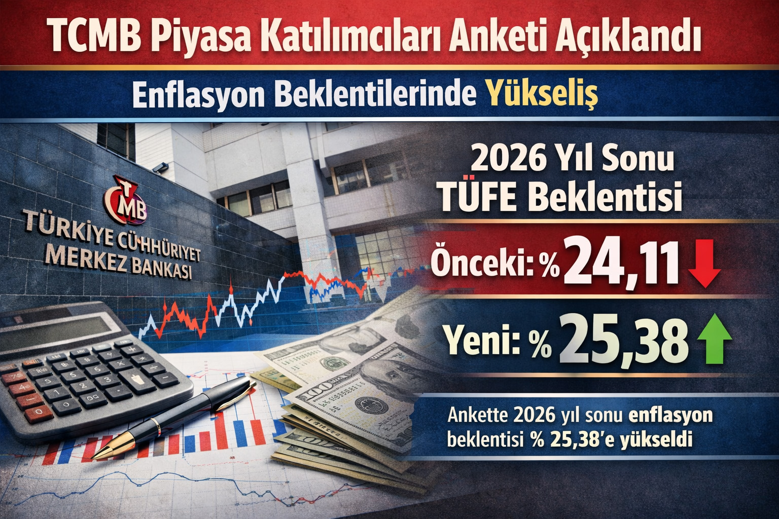 ENFLASYON BEKLENTİLERİNDE YUKARI REVİZYON